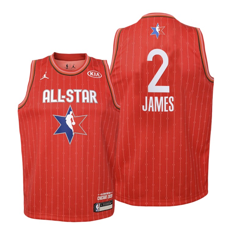 Youth Los Angeles Lakers LeBron James #2 NBA 2020 Game Western Conference All-Star Red Basketball Jersey WOS6883PF